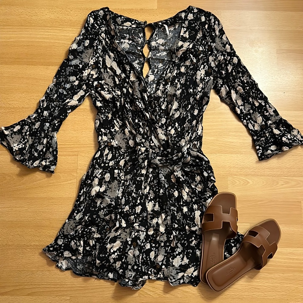 Free People patterned romper size small